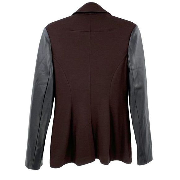 Revolve Bailey 44 Hacker Jacket Buttoned Ponte Knit Faux Leather Sleeve Size S - Picture 5 of 7